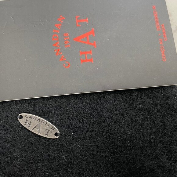 Canadian Hat 1918 Bill Classic Wool Beret/Tam Hat Neutral Black Sz OS NWT - Picture 6 of 8